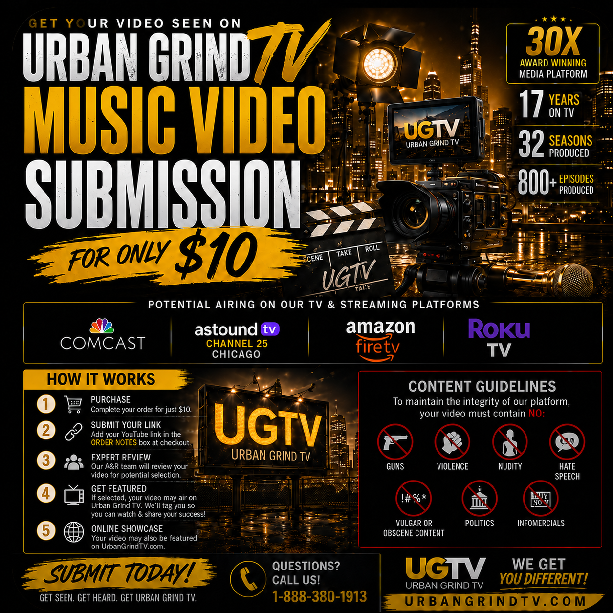 Urban Grind TV Music Video Submission for TV & Streaming Review
