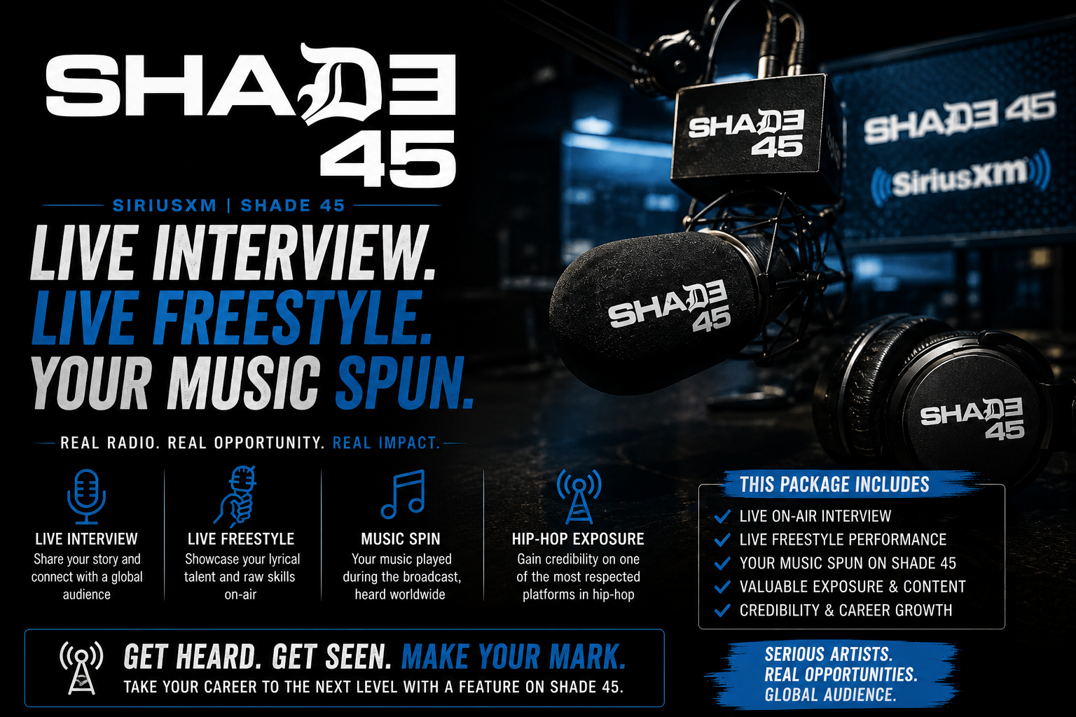 Shade45 Radio Feature Package: Live Interview, Freestyle & Music Spin - Image 2