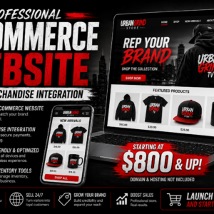 E-Commerce Website Design Package with Merchandise Store Integration